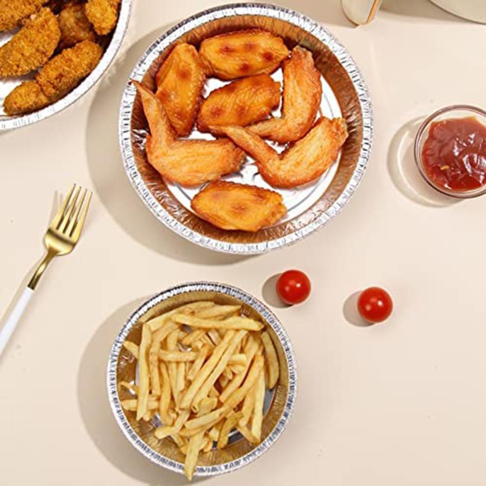 Microwave Roasting Containers Air Fryer Liner Aluminum Foil Tin Box Round Aluminium Foil Trays