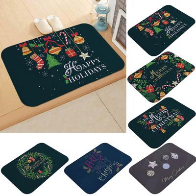 Anti-slip Waterproof Christmas Doormat Bathroom Kitchen Floor Mat Carpet Cushion