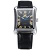 Sewor Men'S Automatic Mechanical Watch, Square Belt Men'S Watch, Calendar Watch