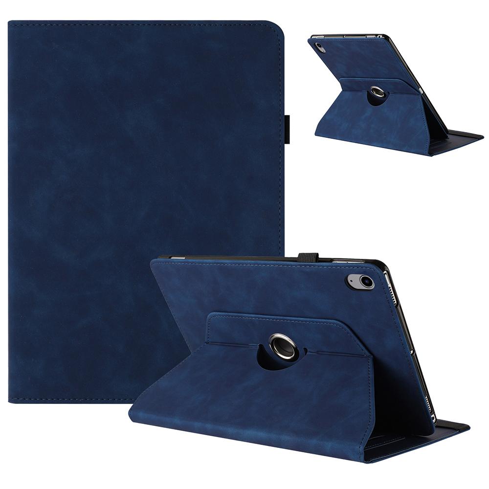 For iPad Mini (2024)/(2021) Case Rotating Stand Solid Color PU Leather Tablet Cover