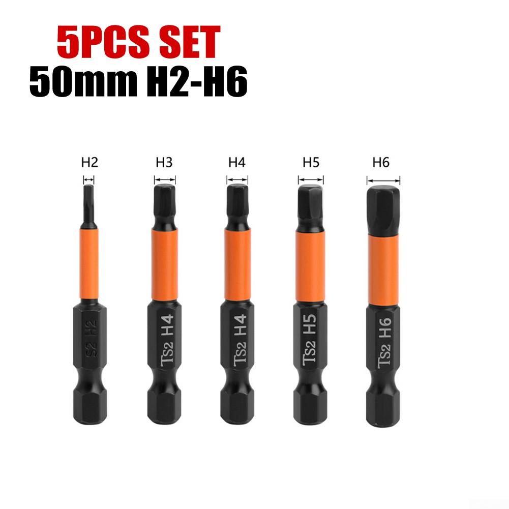 Sechskant-Bit, 5 Stück, Schraubendreher-Bits, H2-H6, Handwerkzeuge, Sechskant