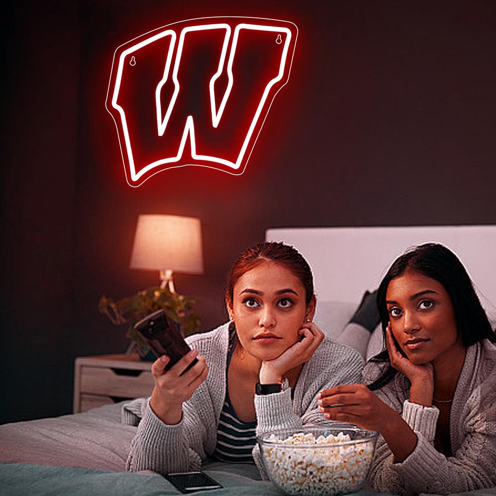 Wisconsin Neon Signs College Neon LED Sign University Football Team Logo Neon Sign Sport Fans Gifts