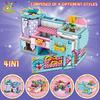 673PCS 4IN1 Castle Model Storage Box Building Blocks Sets Kids MOC City Construction Toys for Children Bricks Friend