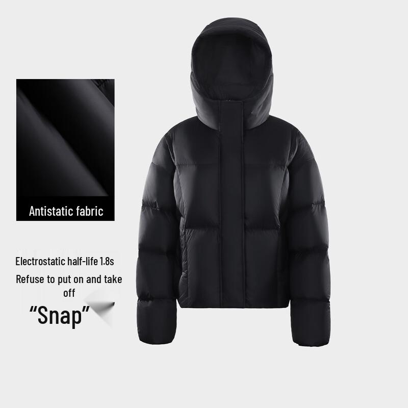 Camel Women's High-Loft Short Puffer Down Jacket