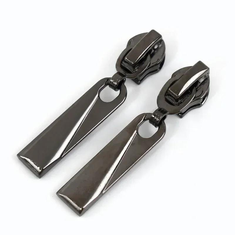 5/10Pcs Meetee 5# Zipper Sliders for Metal Nylon Resin Zips Clothes Bag Zippers Pull Head Repair Kit Garment Sewing Accessories