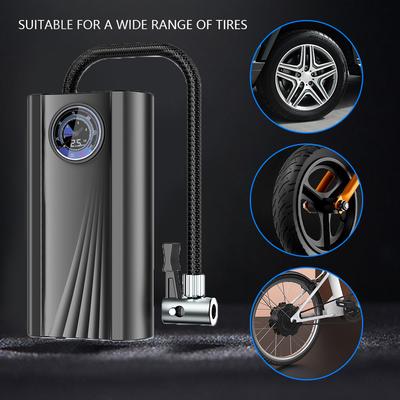 Compressor de Ar Elétrico Inflagem Rápida Inflador de Pneu de Carro 12V Inflador de Pneu Portátil de Alta Precisão para Moto Carro Bicicleta