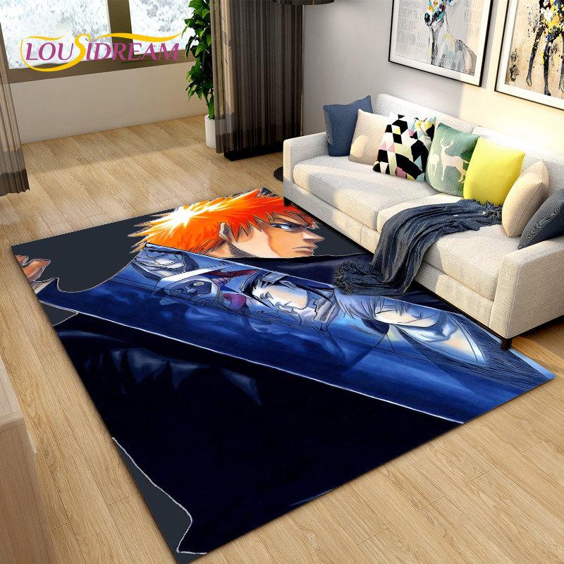 Anime Bleach Japan Cartoon Area Rug Large,Carpet Rug for Living Room Bedroom Sofa Doormat Decoration,kid Play Non-slip Floor Mat