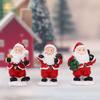 3 Pieces Christmas Miniature Figurine with Gift Bag Xmas Sculpture Christmas Decoration for Indoor Outdoor Bedroom Farmhouse