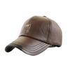 Winter Thicken Warm Plush Sports Hat Outing Cap Peaked Hat Leather Baseball Cap