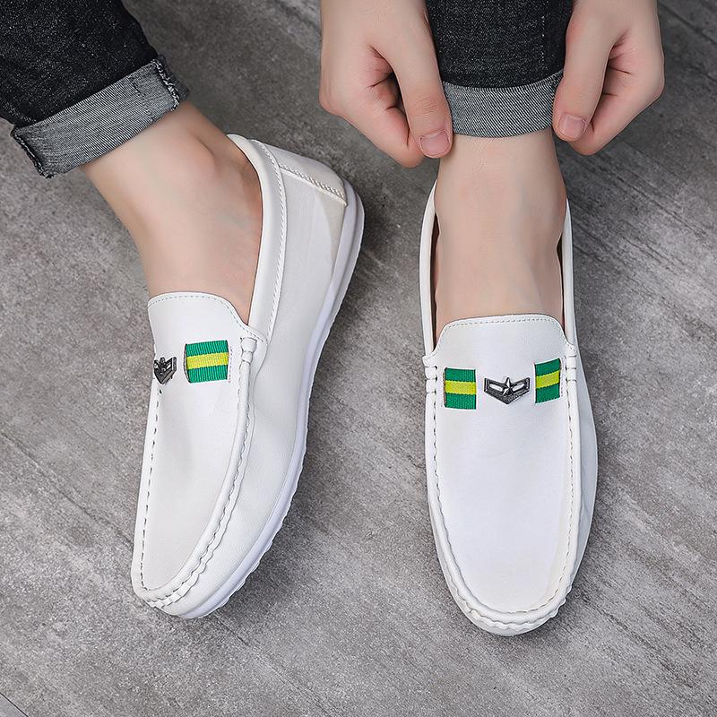 Mocasini din piele pentru bărbați, cu talpă joasă, de vară: Mocasini confortabili, cu talpă moale, la modă