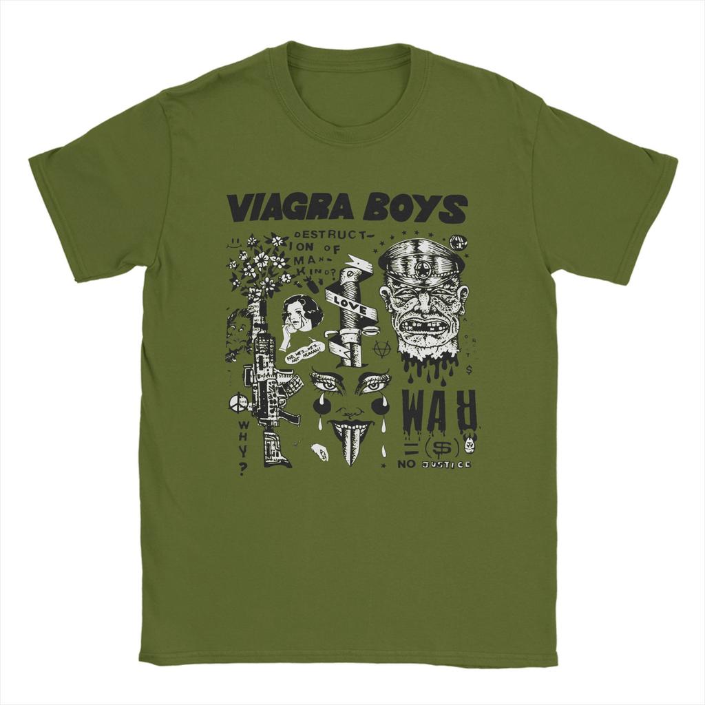 Viagra Boys T Shirt Summer Vintage T-Shirts 100 Cotton Popular Tshirt For Men Short Sleeve Casual Tees