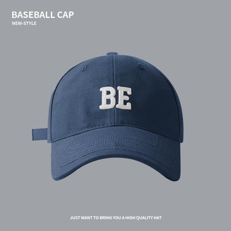 Baseball cap Men's wide brim three-dimensional embroidery cap Big head circumference Hard top sun visor Casual baseball cap