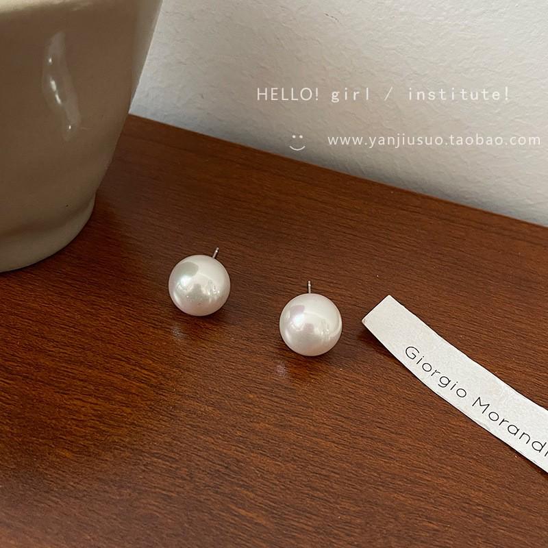 925 Silver Retro Pearl Earrings - Classic Japanese & Korean Style