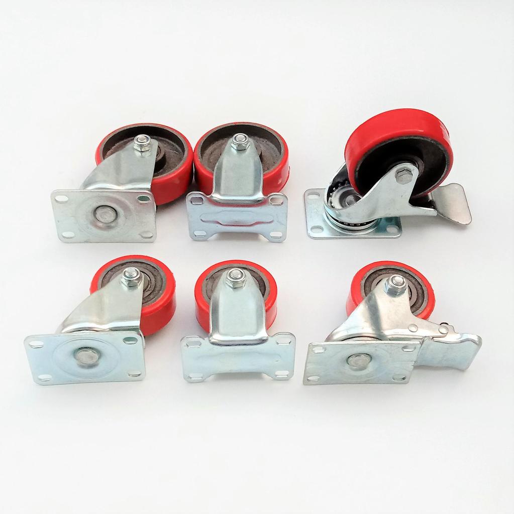 Heavy Duty Iron Core Swivel & Directional PU Trolley Wheel Caster