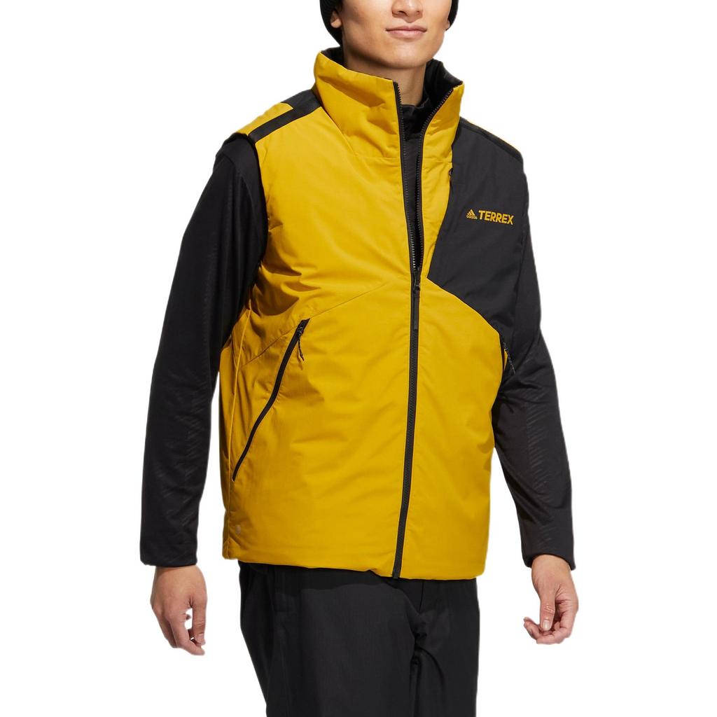 adidas Terrex Voyg Rev Gd V Logo Print Reversible Zip-Up Collar Down Vest Unisex Vests Black HN2022