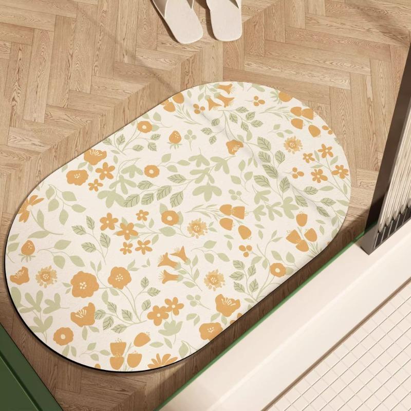 Amerikanischer Badezimmerschrank Kieselgur Tür Saugfuß Schnelltrocknend Rutschfest Fußmatte Toilette WC Türvorleger Teppich 40x60cm15.7x23.6in