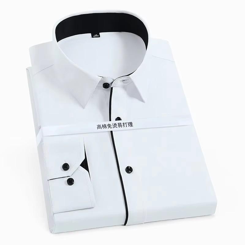 

Батал 8XL 7XL Чоловічі смугасті сорочки для сукні Формальна мода Соціальний офіс З довгим рукавом Ділова робота Смарт-кежуал сорочка Опт 48