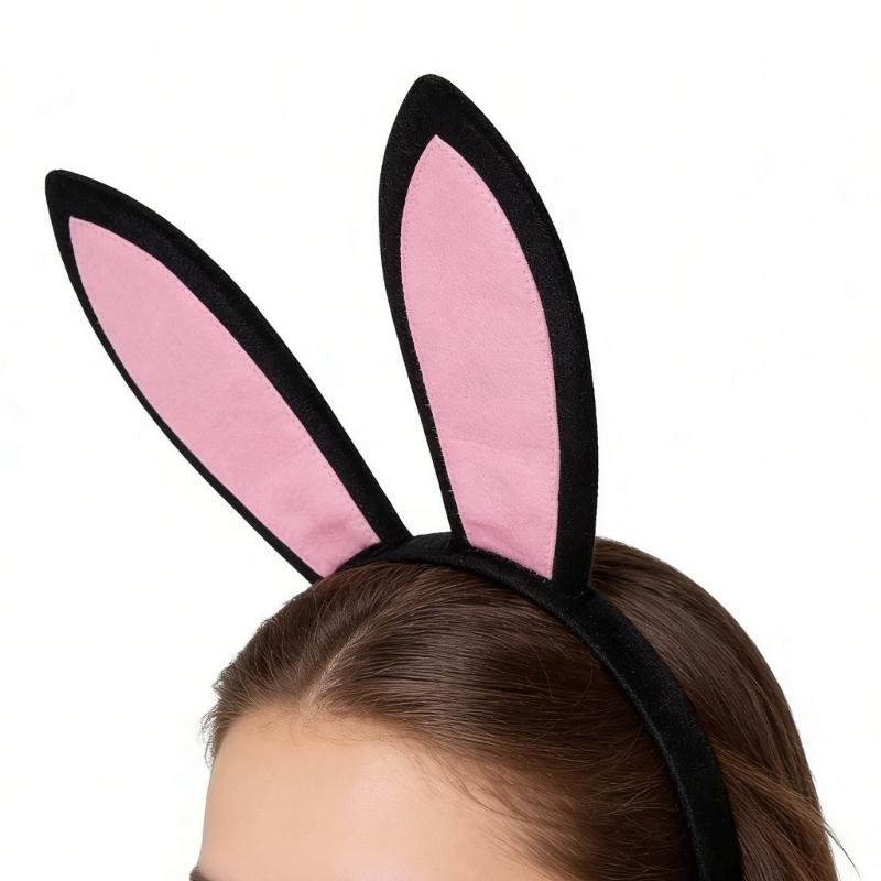Halloween Cosplay Accessory Set Cartoon Rabbit Headband Bowtie Tail Fashion Headwear for Carnivals Costume Supply