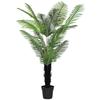 175cm Artificial Areca Palm Tree with 16 PE Leaves, Decorative Artificial Plant with Plastic Pot and Flocked Soil, Fake Plant for Home Office Decor