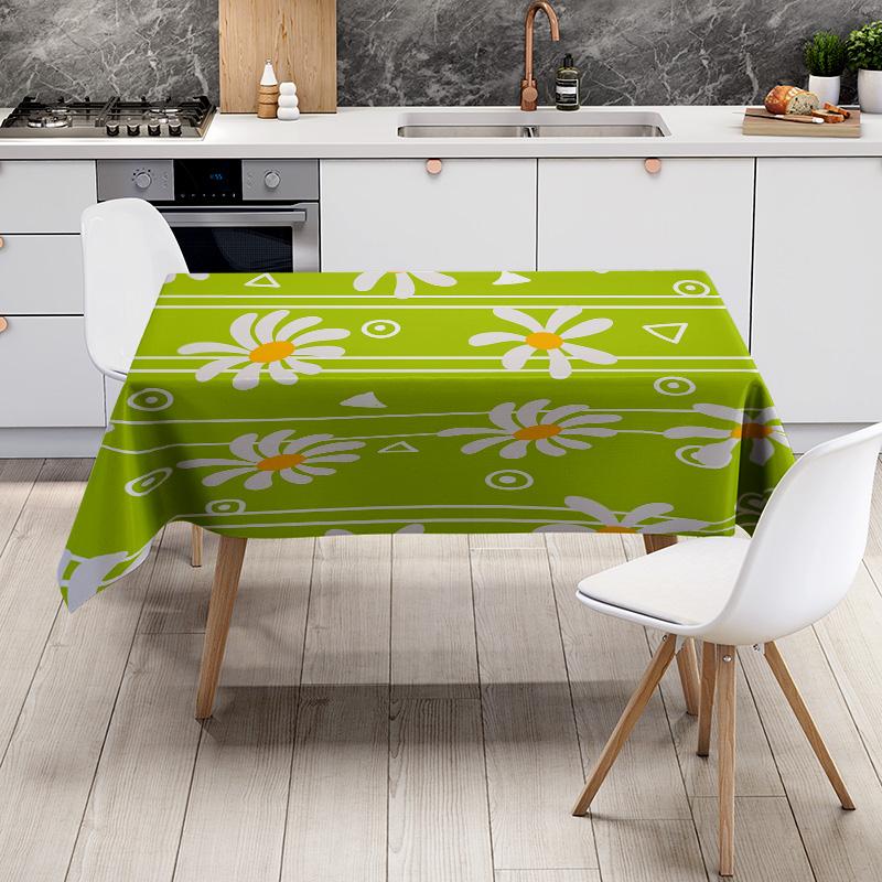 Waterproof Tablecloth Washable Non-Slip Rectangle Table Cover for Dining Kitchen Party Decor Vintage Farmhouse Style Table Runne