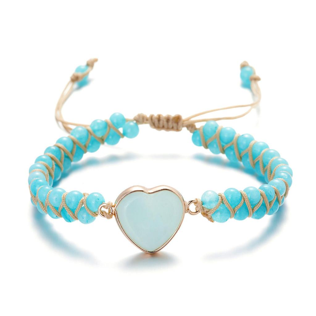 Heart Shaped Stone Wrap Bracelet For Travel And Gift Giving