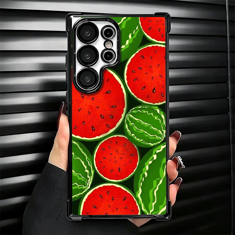 Wassermelone Sommerfrucht Weiche Handyhülle Für Samsung Galaxy S26 Ultra S25 Edge S24 FE S23 Plus S22 S21 + S20 Galvanisiert Anti-Fall Fu