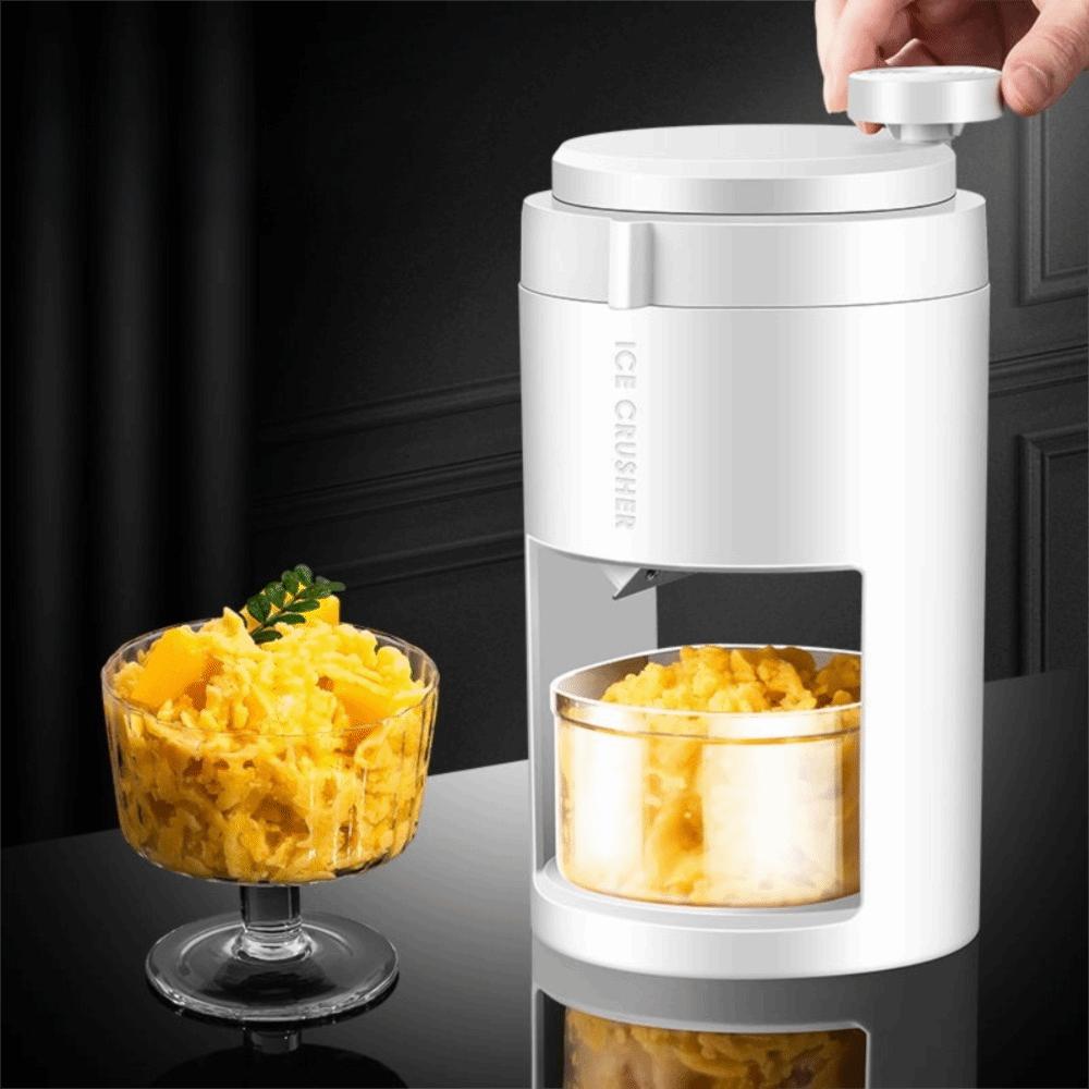 Manual Ice Shaver Pressure Spring Anti-Slip Design Ice Crusher  Easy To Clean