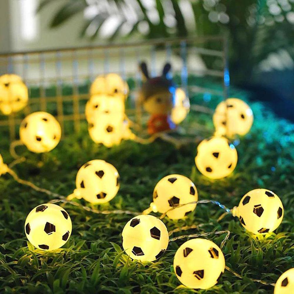 LED Party Fußball Hochzeit Schlafzimmer Drahtlampe Lichterkette Heimdekoration Lichterkette