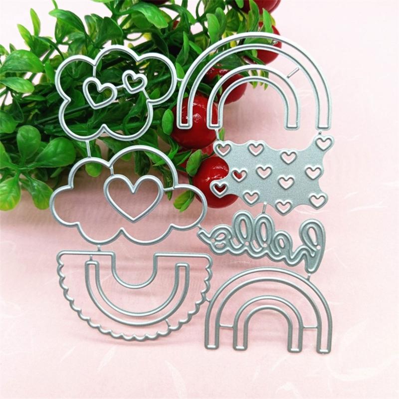 Loves Heart Rainbows Metal Cutting Dies for DIY Scrapbook Cutting Die Paper Cards Embossed Decorative Art Crafts