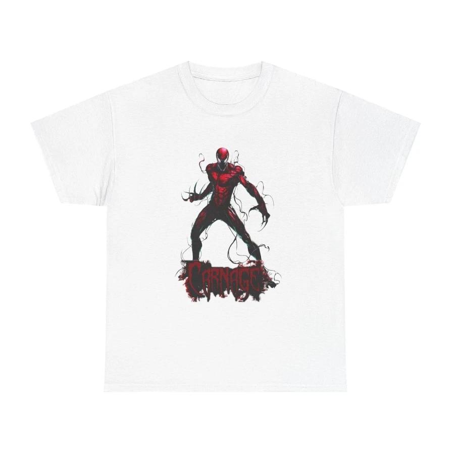 Carnage Unisex Heavy Cotton Tee, Graphic T-Shirt, Marvel Fan Shirt, Comic Tee 2XL