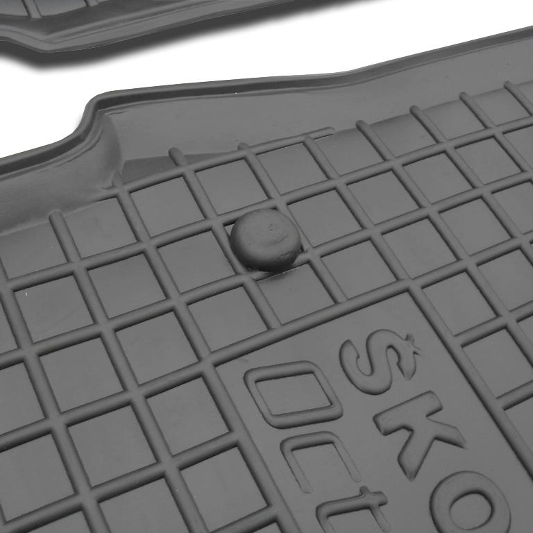 Floor Mats For Skoda Octavia 2013-2020 | Custom Fit Floor Liner For Cars | Premium Quality Car Mats Black | Odorless All Weather Waterproof Durable 4.5D Liner