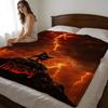 Throw High-Density Short Plush Blanket For Sofa Nap Air-Conditioned Room Soft Skin-Friendly Hellboy
