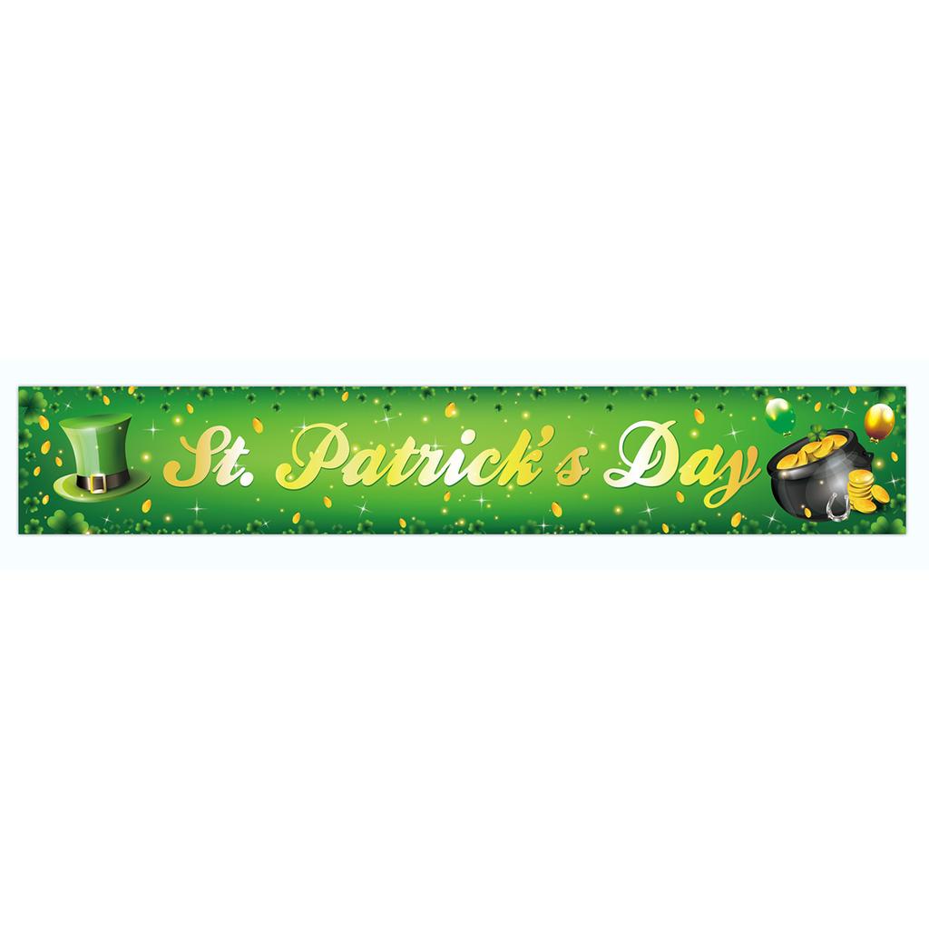 Irish Festival Clover Theme Party Outdoor Party Venue Arrangement Props Polyester Cloth Poster Customization