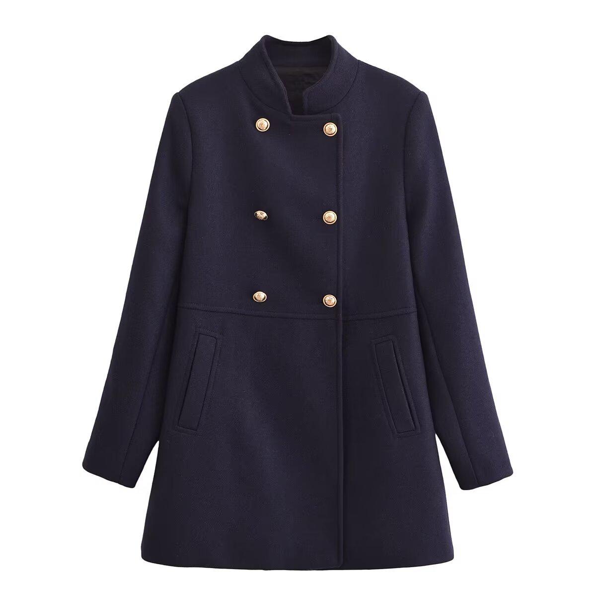 

Модное женское двубортное пальто из смесовой шерсти - теплое, стильное, темпераментное