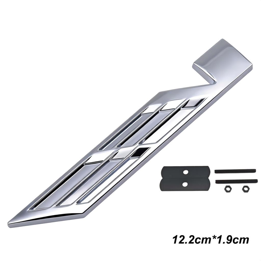 3D Metal V Logo Badge Sticker Front Grill Side Fender Rear Trunk Emblem Decal