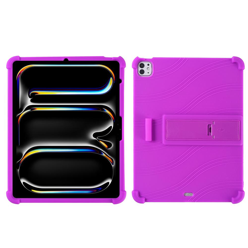 Para iPad Pro 13 (2024)/Ar 13 (2025)/(2024) Capa de Silicone com Suporte Capa Protetora Robusta