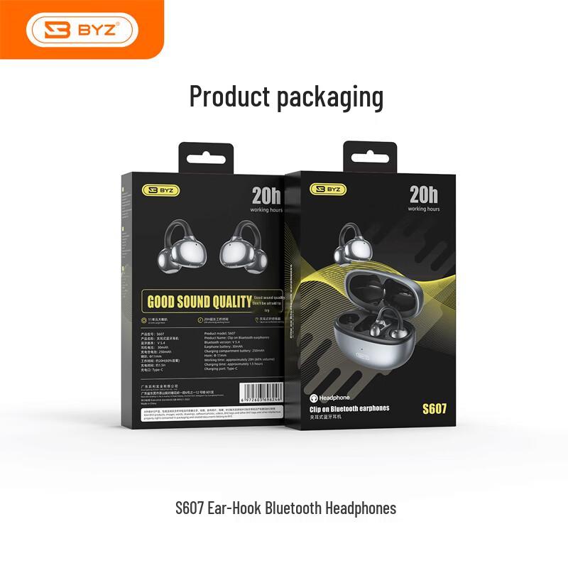 BYZ S607 Clip-on Wireless Sport Earbuds