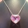 Light Luxury Heart-shaped Zircon Inlaid Pendant Necklace, Suitable for Daily Wear, Valentine's Day Gifts, Birthday Gifts