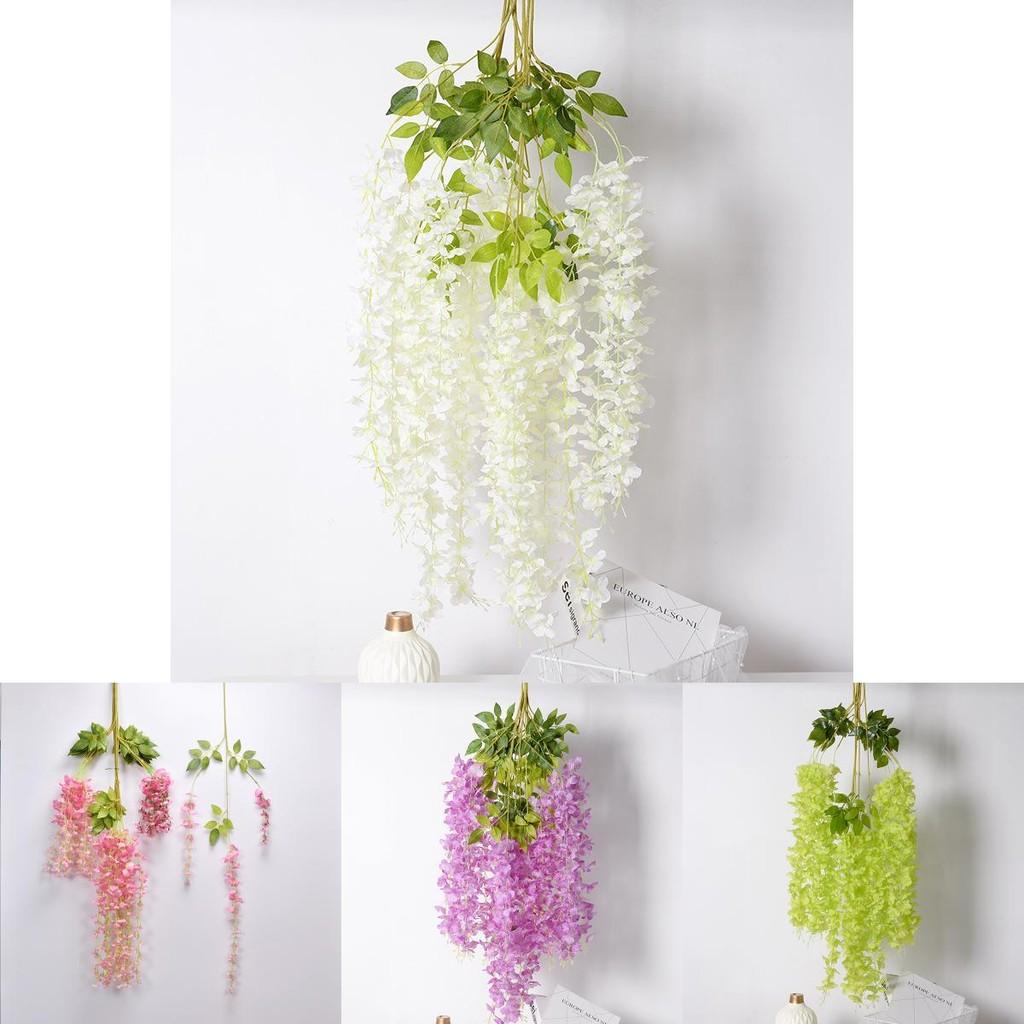 Lila Blauregen Künstliche Blumen Girlande für Hochzeitsdekoration und Fotokulisse