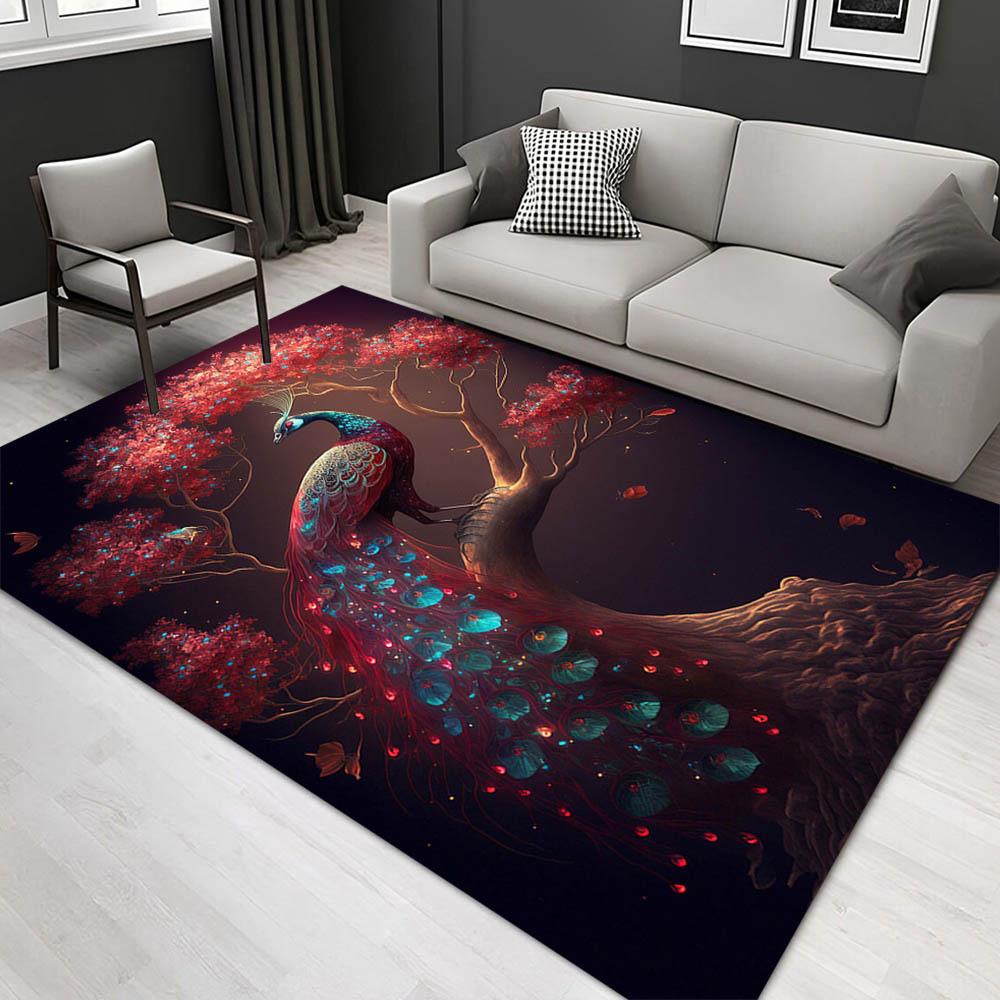 

1pc 1143024852Pattern Carpet, Area Rug For Living Room Bedroom Room Bed Chair Laundry Entryway Corridor Yard Non-slip Outdoor Camping Rug Fl 60cm by 90cm