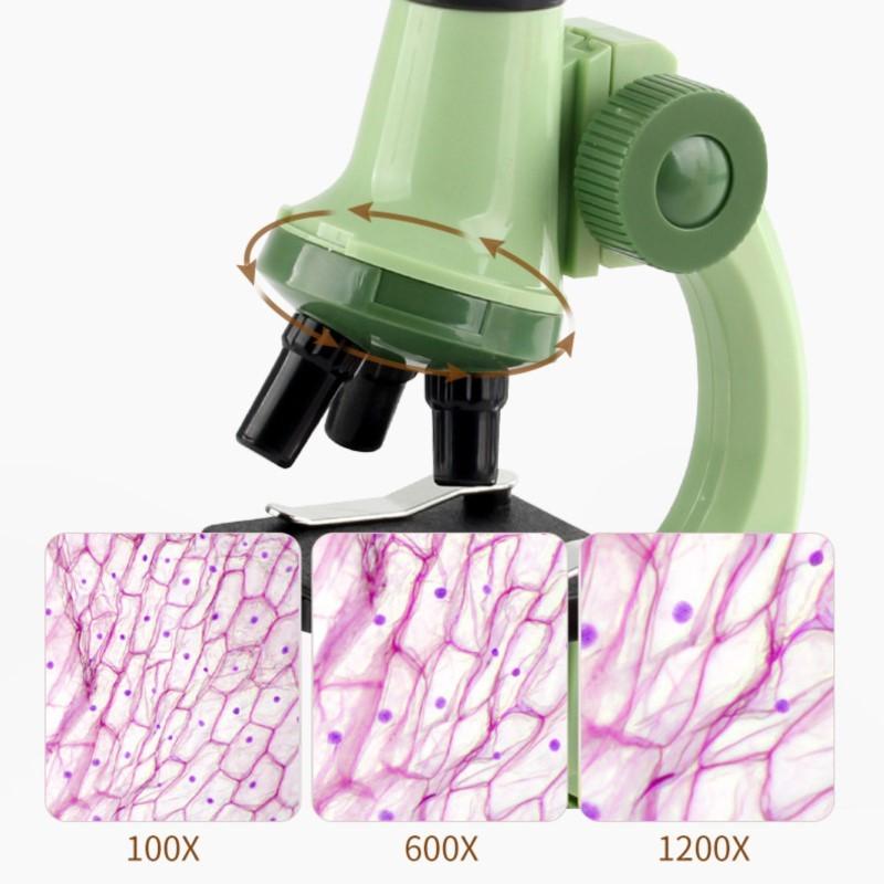 Children'S Science Microscope Led High Definition Light Science Experimental Education Toys For Kids Student Science Tool Gifts