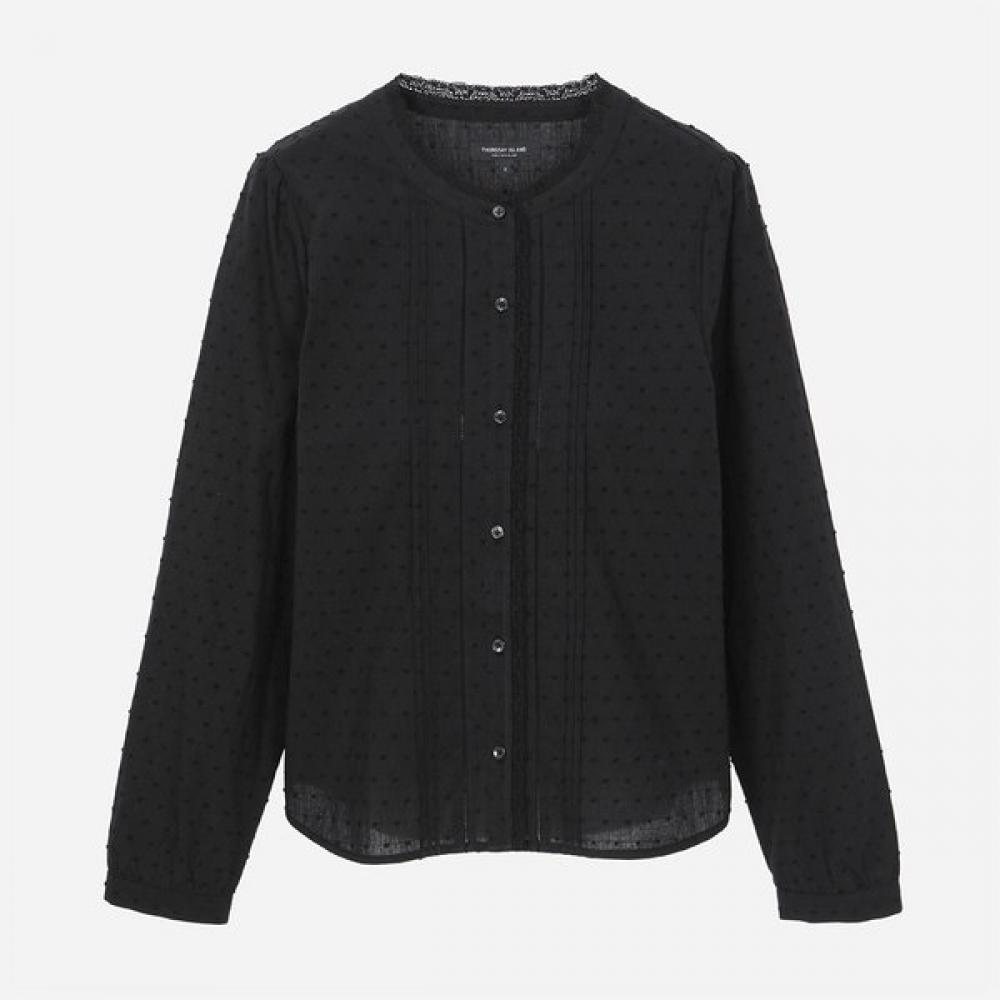 Thursday Island Lace Mix Frill Blouse T262mbl146w black (BK)/S