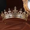 Elegant Metal Queen Crown Tiaras Hairband for Women Men Baroque Styles Crownpiece Perfect for Weddings and Formal Event