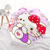 Hello Kitty,Bow Automatic Folding Umbrella-Simple 8-Rib Design, Bright Cartoon Pattern, Durable Iron Frame, Suitable For Travel, Outdoor, Be