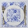 20pcs, Disposable Blue Flower Porcelain Printed Napkins Birthday Wedding Tea Party Restaurant Party Decoration Tissue