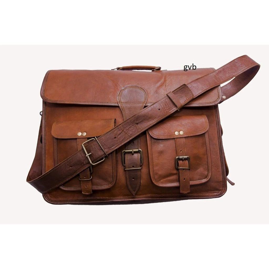 Men's Leather Business Messenger Laptop Shoulder Briefcase office bag Stellar
