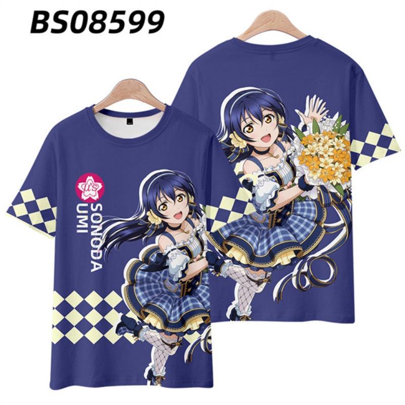 Anime LoveLive! Superstar!! 3D T Shirt Women Men Summer Fashion Round Neck Short Sleeve