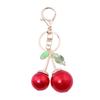 Cherry Green Leaf Bag Charm Keychain Fashion Accessories For Women