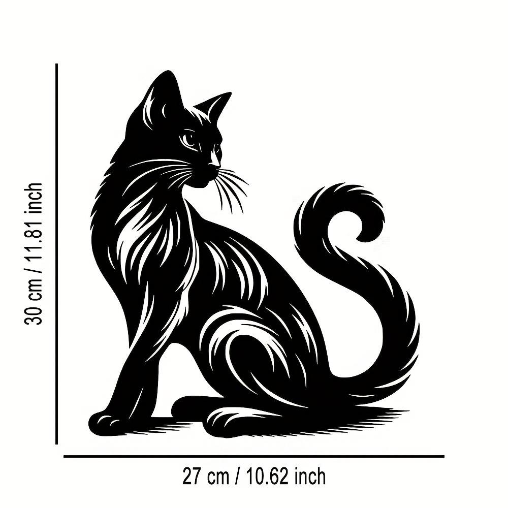 1 Stück Süße Katze Metall Wandkunst Dekoration für Weihnachten Büro Wohnzimmer Schlafzimmer Terrasse Küche Innenhof Café Bar