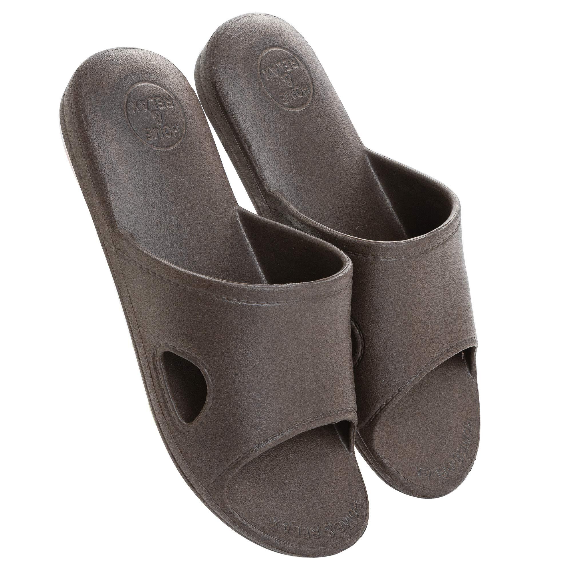 Slippers Sandals, Scandinavian, Ultra Lightweight, Anti-Slip, For Guests, Unisex, Brown, XXL, Indoor Shoes, Stylish Room Shoes